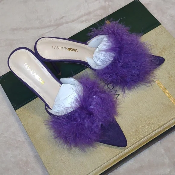 👣MELANTHA🩵 Feather Mules - Picture 7 of 16